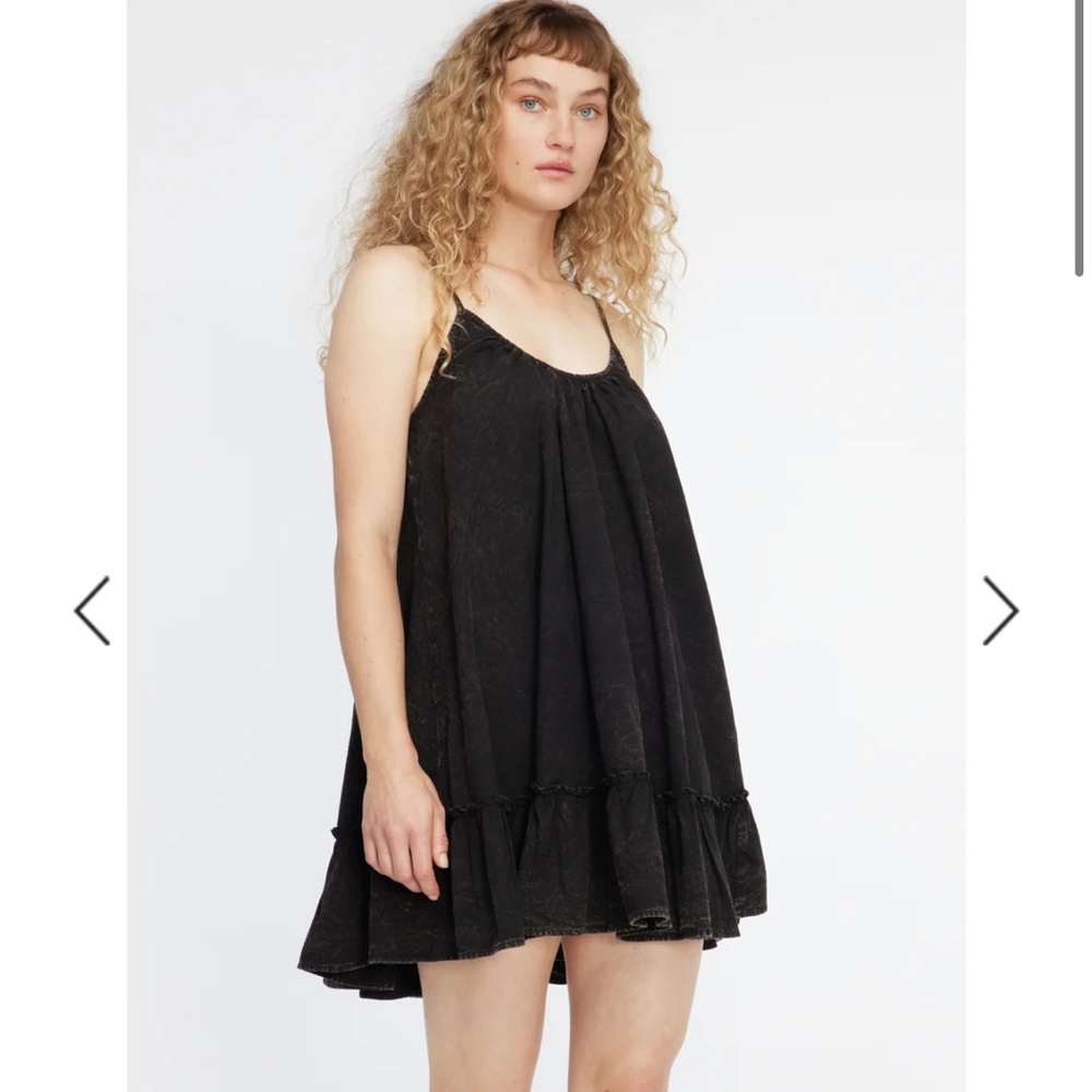 Lacausa Reina Mini Black Tiered sleeveless Dress